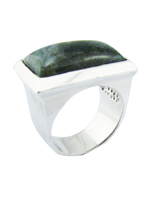 925 Sterling Silver Round Gemstone Rings With Green Jade Sterling Silver Anello di fidanzamento Grande Sterling Silver Anelli