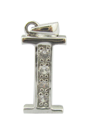 925 Sterling Silver Cubic Zirconia Alphabet Pendant Collare con Abalone Shell gioielli d'argento personalizzati pietre di zircone