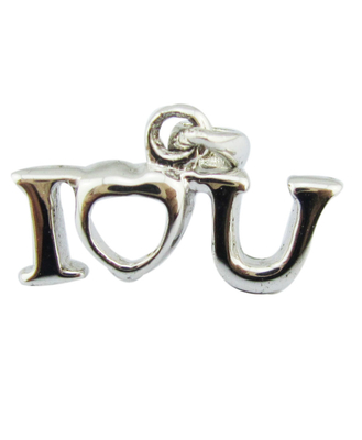 I LOVE U Pendente Sparkling Sterling Silver A Z Alfabeto Pendente pezzi di gioielli Love Story Pendente ghiacciato