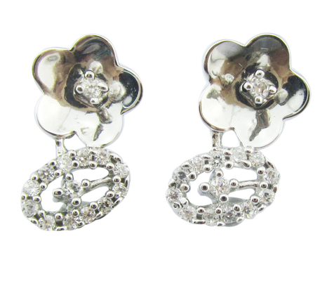 Orecchini d'argento CZ 925 Vintage Senza nichel per occasioni casuali Stile semplice Orecchini d'argento sterling carini