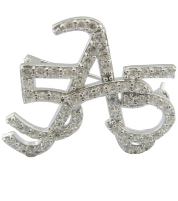 Leggero e complesso 925 Silver Pin Brooch Con CZ Sterling Silver Brooch La tua borsa di mano Brooch Design