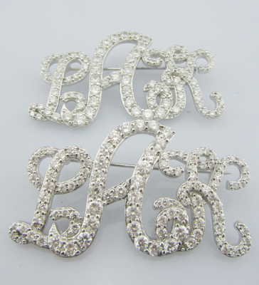 925 Silver CZ Brooch con incisioni complesse Per occasioni formali qualcuno speciale Sterling Silver Brooch