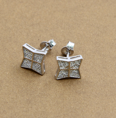 Sparkling Modern 925 Sterling Silver CZ Orecchini Armadio Essential Gioielli maschili Orecchini in argento AAA