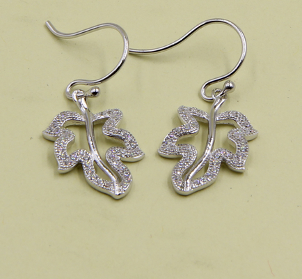 Orecchini di fiori danzanti Eleganti 2-5 grammi Sterling Silver Stud Orecchini con CZ Stones ragazza sterling Silver Orecchini Drop