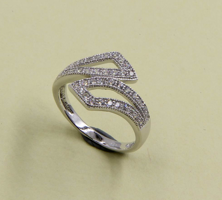 AAA Cubic Zirconia Anelli In 925 Sterling Argento Argento Anelli Diamante 925 Sterling Dames Anelli d'argento Anello Arco d'argento