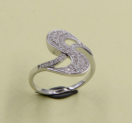 Swirl 925 Sterling Silver Round CZ Anelli di fidanzamento con pavimento Sterling Silver Fashion Anelli d'argento Anelli d'argento per uomini 925