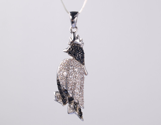 Fagiano Disegno 925 Sterling Silver Pendente Catena per le vacanze estive incantesimi per gioielli argento cz pendente