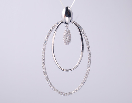Cerchi Rotondi Forma Collezione Geometrica Pendente con pietre CZ 925 Sterling Silver Gioielli Accessori D'argento sterling pendente d'argento cz pendente d'argento Geometria