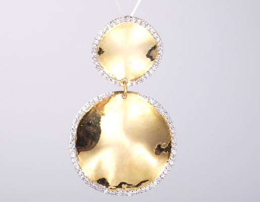Collante a croce CZ a maglia luccicante in argento sterling 925 Logo personalizzato inciso 2-6g