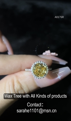 Forma di pera Moissanite brillante 925 Sterling Silver CZ Anelli AAA di alto grado Cubic Zirconia pietre 1.0-1.5-2.0mm Dimensione di pietra Anelli di pietra preziosa argento