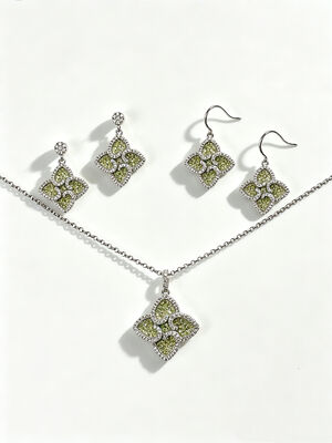Set di gioielli in argento 925 a forma di lacrima con zirconia cubica AAA e rivestimento in rodio per matrimoni e regali
