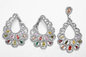 argento a forma di pera della collana del pendente di lacrima di nozze del pendente di zircone 5.27g