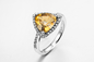 Citrino giallo unisex dell'anello di fidanzamento 4.84g novembre di Birthstone