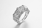 «I nodi innumerevoli» 925 anelli di Sterling Silver CZ legano il presente di nozze