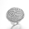 Gli anelli modellati d'argento 13.8g Sterling Silver Engraved Ring degli uomini di zircone