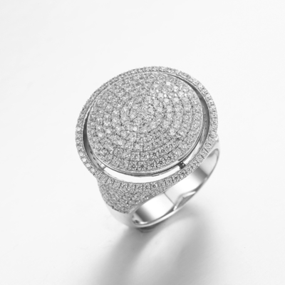 6,8 g di anelli ad anello cerchio aperto in argento sterling tffany anello di cerchi intrecciati