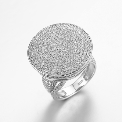 6,8 g di anelli ad anello cerchio aperto in argento sterling tffany anello di cerchi intrecciati