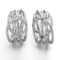 Orecchini Vivienne Westwood Earrings della CZ dell'argento della struttura a mosaico 925 della striscia
