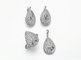 Le lettere hanno scolpito le 925 signore d'argento Sterling Silver Conch Earrings dell'insieme dei gioielli