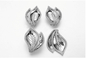 Gli orecchini a strisce delle foglie 925 serie d'argento della natura degli orecchini della CZ hanno personalizzato