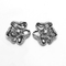 orecchini a catena di Cuban Link di biossido di zirconio di 4.6g Lotus Flower Stud Earrings Cubic
