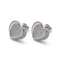 orecchini nuziali di dichiarazione CZ cuore d'argento degli orecchini di 1.57g 925 del doppio