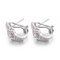 orecchini del perno di zircone di 3.88g 925 Sterling Silver Hoop Earrings AAA 2mm