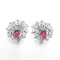 Ragnatela dei cristalli 4.85g di Sterling Silver Stud Earrings With Swarovski del rubino 925