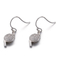 Sterling Silver Stud Earrings di zircone del fischio di lacrima degli uomini a forma di degli orecchini 2.55g