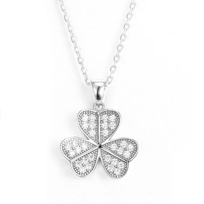 Pendente a forma di foglia in argento sterling 925 con placcatura PVD, collana con pendente Tffany