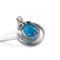 linker della pera del pendente di 1.5g 925 Sterling Silver Mens Pendant Sapphire