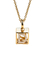 cubo di Diamond Necklace A-Z Initials 3D dell'oro giallo di 0.03ct 18K
