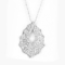 Insieme bianco di Sterling Silver Necklace And Earrings della pera 925 dell'insieme dei gioielli dell'argento 925 della CZ