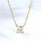 oro Diamond Necklace Princess Cut Solitaire Diamond Necklace Yellow Gold di 0.20ct 18K