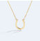 18K oro a ferro di cavallo Diamond Necklace Extender Chain 45cm
