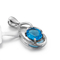 1.69g il migliore amico Sterling Silver Friendship Pendants Double circonda Sapphire Birthstone Necklace
