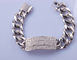 argento del braccialetto dei braccialetti 18cm 12mm Cuban Link dei regali di relazione a distanza 75g