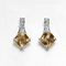 925 orecchini pendenti citrini d'argento gialli di Sterling Silver Gemstone Earrings 2.6g