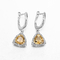 925 orecchini pendenti citrini d'argento gialli di Sterling Silver Gemstone Earrings 2.6g