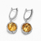 Il rodio degli orecchini dell'OEM 925 Sterling Silver Gemstone Earrings Citrine ha placcato