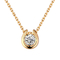 carati di 1.0mm Rose Gold Horseshoe Necklace Personalized 1.5g 18