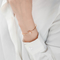 braccialetto solido della pietra preziosa del diametro di Diamond Bangle 0.24ct 13mm di rosa 18K con il fiore