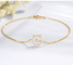 18K oro Diamond Bracelet Womens Kitten Nameplate 0.11ct per l'impegno