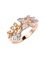 Nozze Ring Butterfly Diamond 0.24ct di carati di Rose Gold 18 CONTRO chiarezza