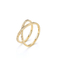 Oro del 18k delle donne con l'incrocio Ring Shape Round Brilliant Cut di Diamond Ring 0.39ct