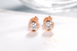 Perno della cartilagine di Diamond Earrings Gourd Shaped 3.0gram dell'oro dell'OEM 18K