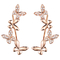 Taglio brillante del giro di Diamond Earrings 0.22ct dell'oro della farfalla 18K per le donne