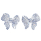 Il platino Diamond Bow Stud Earrings 0.10ct CONTRO chiarezza 4.5gram ha personalizzato