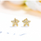 18K oro a forma di stella Diamond Earrings 0.16ct F-G Color 2.0gram per l'impegno