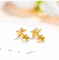 18K oro a forma di stella Diamond Earrings 0.16ct F-G Color 2.0gram per l'impegno